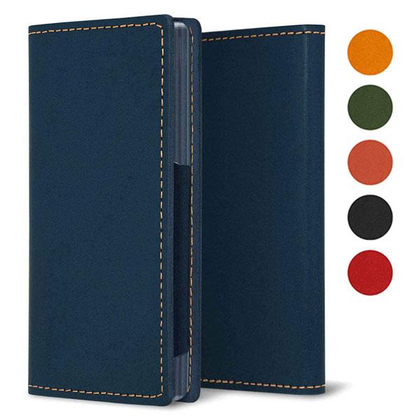 スマホケース 手帳型 全機種対応 ベルトなし マグネットなし 本革 栃木レザー Sジーンズ 3段ポケ...