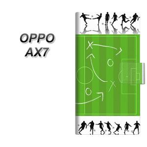 SIMフリー オッポ AX7 手帳型 スマホケース 304 サッカー戦略ボード 横開き｜keitaijiman
