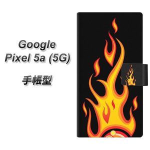 Google Pixel 5a (5G) 手帳型 スマホケース 010 ファイヤー UV印刷 横開き｜keitaijiman