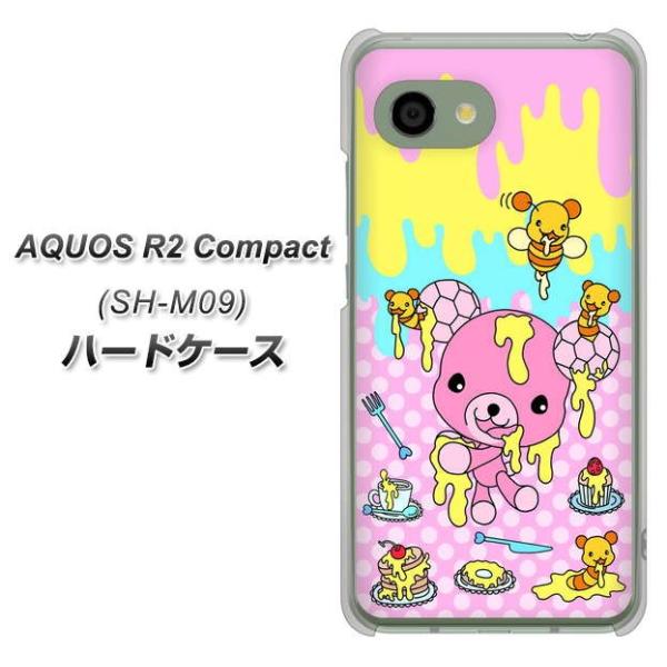 simフリー アクオスR2 コンパクト SH-M09 ハードケース カバー AG822 ハニベア(水...