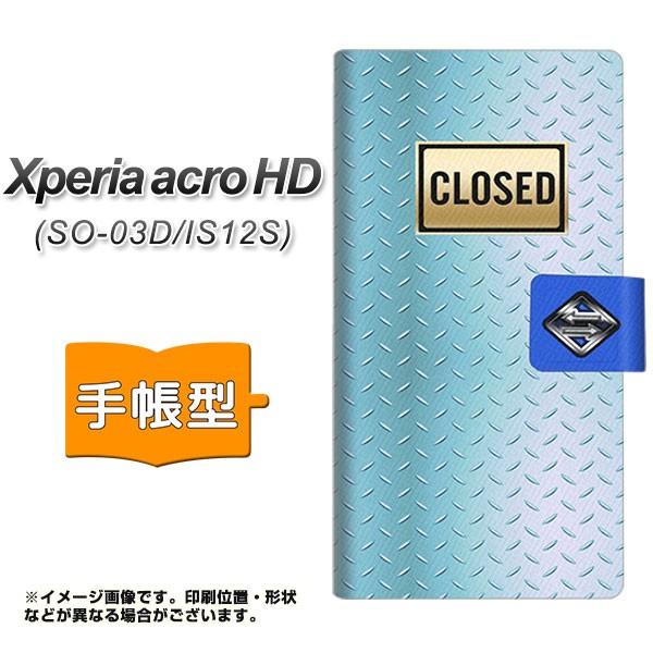 Xperia acro HD SO-03D / IS12S スマホケース手帳型 YA930 標識