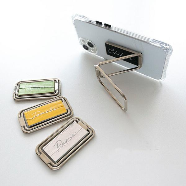 全機種対応 スマホケース スマホ 多機能リング クリアケース付 型押し クロコ柄 名入れ クリアケー...