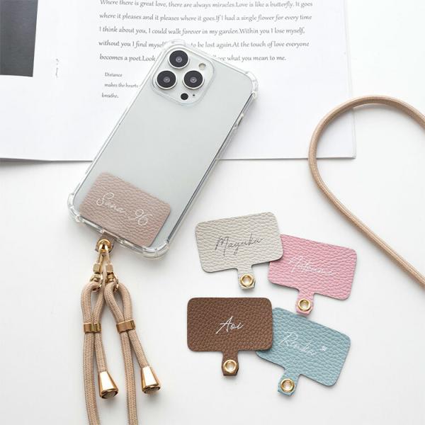 多機種対応 スマホショルダー ストラップ止めパーツ TPUクリアケース ストラップ付き Simple...