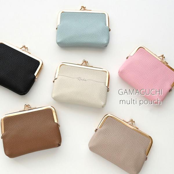 がま口 ポーチ simple 名入れ ポーチ コインケース カードケース マルチポーチ ミニ財布 コ...