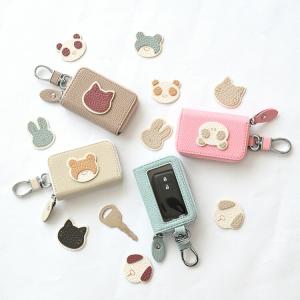 HENRY CUIR アンリークイール 犬刺繍 レザー クロシェット / キー