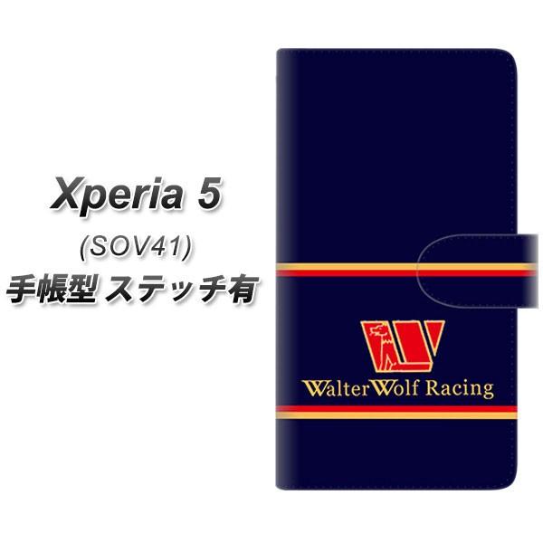 au エクスペリア5 SOV41 手帳型 スマホケース 【ステッチタイプ】 YD961 ウォルターウ...