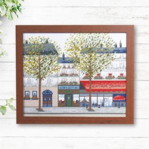 オリムパスししゅうキット オノエ・メグミ ヨーロッパの風景 マロニエ色づくパリの街 7578｜keito-shugei-shop