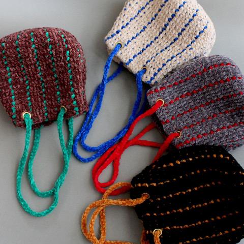 レリーフモールバッグ glitt-32 星野真美デザイン【KN】 編み物キット 手編みキット