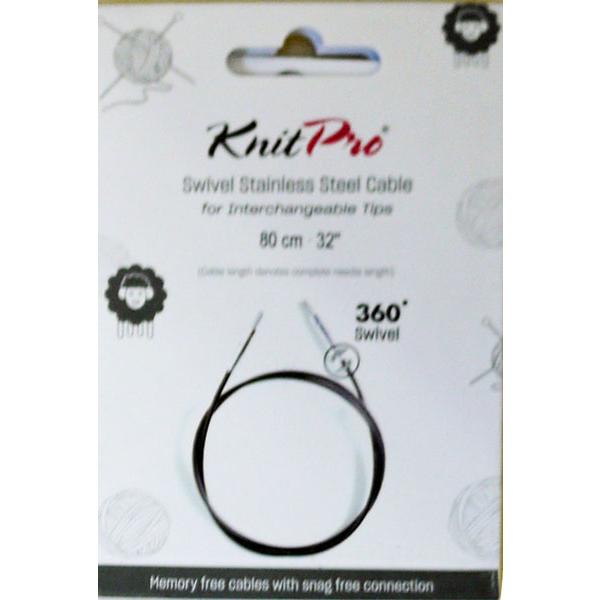 ニットプロ 付け替え輪針 回転式 スイーベル ブラックケーブル 80cm用 10674 【KN】 ケ...