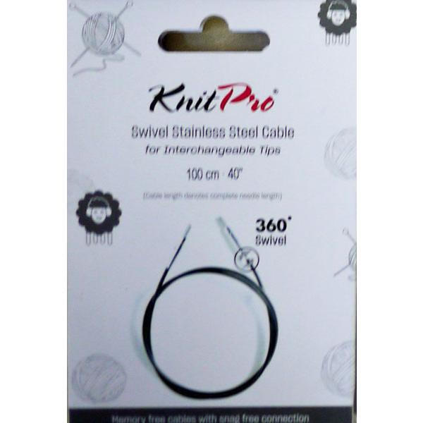 ニットプロ 付け替え輪針 回転式 スイーベル ブラックケーブル 100cm用 10675 【KN】 ...