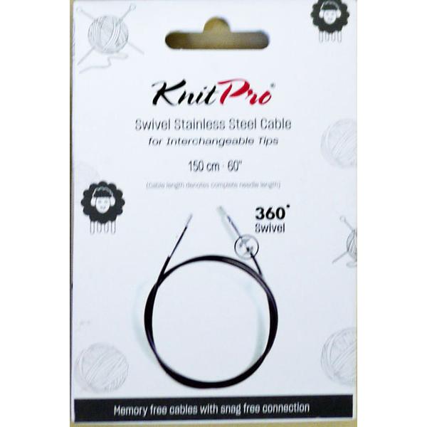 ニットプロ 付け替え輪針 回転式 スイーベル ブラックケーブル 150cm用 10677【KN】 ケ...