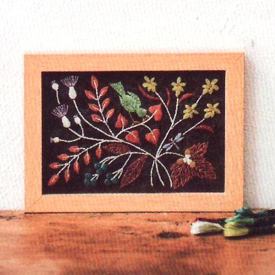 刺しゅうキット 四季のフレーム 秋 7539 オリムパス 【KY】木製フレーム付き 刺繍 マカベアリ...