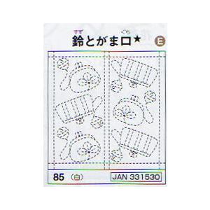 在庫限り 花ふきん 布パック 鈴とがま口 85 （布地：白） オリムパス 【KN】2F-D Olympus 刺し子 手芸 手づくり