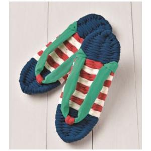 キット 健康布ぞうり Ouchi YW-37 ネイビー パナミ 【KY】 22〜24cm  