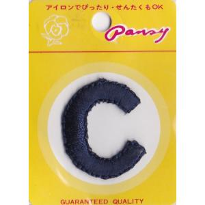 ワッペン 在庫限り!イニシャル C 紺 【KN】...の商品画像
