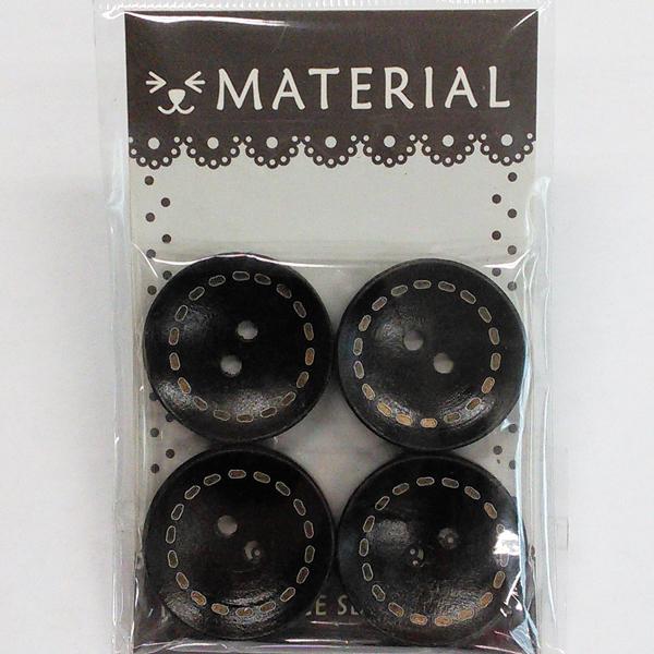ウッドマテリアル（ボタン） 25mm WM108・SO 【KY】