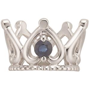 KEIUNDO 10K ベビーリング クラウン ホワイトゴールド 誕生石 ＆ メッセージ 刻印 無料 専用ケース付きBE001