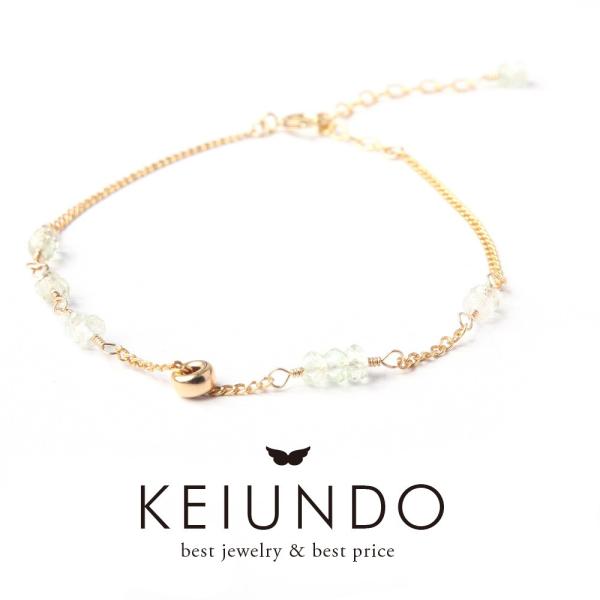 KEIUNDO 06 イエローベリル 14KGF 天然石 ブレスレット 専用ケース付 ラッピング無料...