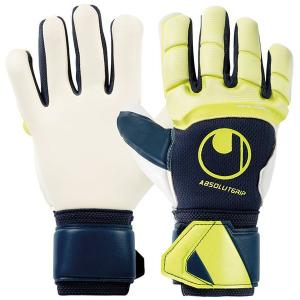 ジュニア アブソルートグリップ ハーフネガティブ プロ　ネイビー×フローイエロー　【Uhlsport|ウールシュポルト】サッカーフットサルゴールキーパ