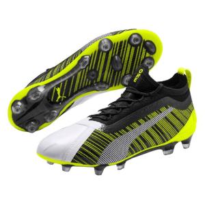 プーマ ワン 5.1 FG/AG　プーマホワイト×イエローアラート　【PUMA|プーマ】サッカースパイク105578-03｜kemari87