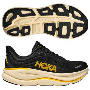 ボンダイ 9 BONDI 9　カーボンブラック×イエローゴールド　【HOKA|ホカ】ランニングシューズ1162011-cwg