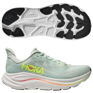 レディース クリフトン 10 CLIFTON 10　シーグラス×ネオンフレイム　【HOKA|ホカ】ランニングシューズ1162031-slssn