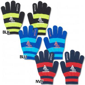 ジュニア ボーダーニットグローブ　サッカーフットサル防寒アクセサリー1203-68129