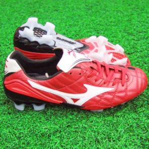 ウエーブインシジョン2 MD　レッド×ホワイト　 【MIZUNO|ミズノ】サッカースパイク12kp-83201｜kemari87