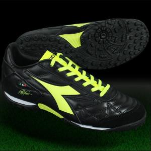 M.WINNER RB LT TF　ブラック×イエローFL　【diadora|ディアドラ】サッカーフットサルトレーニングシューズ172375-0004｜kemari87