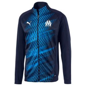 オリンピックマルセイユ スタジアムジャケット　ピーコート　【PUMA|プーマ】クラブチームウェアー756623-04