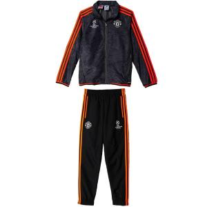 ジュニア KIDS マンチェスターユナイテッド 15-16 UCL プレゼンテーションスーツ　ブラック　【adidas|アディダス】クラブチームウェア｜kemari87