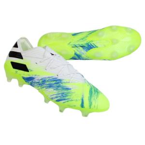 ネメシス 19.1 FG　フットウェアホワイト×シグナルグリーン　【adidas|アディダス】サッカースパイクeg7325