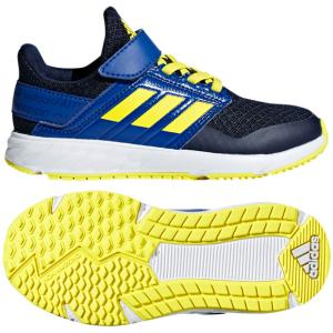 ジュニア アディダスファイト EL K　カレッジネイビー×ショックイエロー　【adidas|アディダス】ジュニアランニングシューズf36102｜kemari87