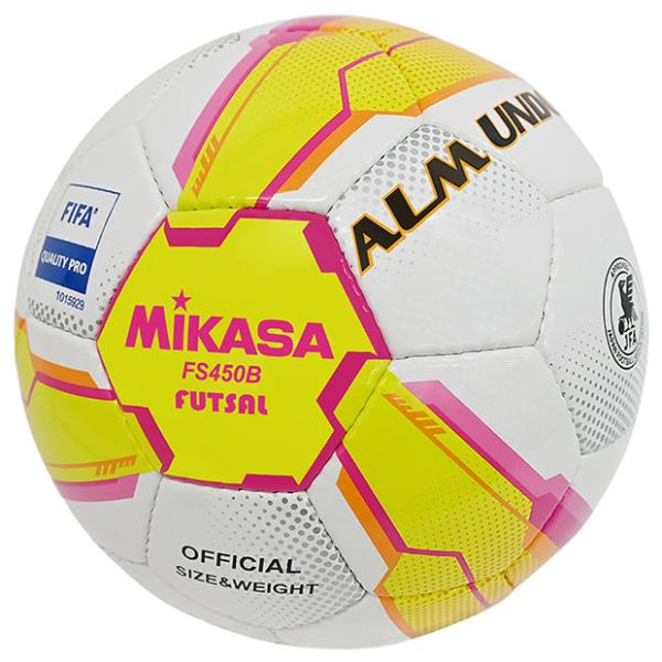 ALMUNDO フットサル 手縫いタイプ　イエロー×ピンク　【MIKASA|ミカサ】フットサルボール...