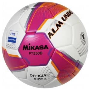 ALMUNDO　ピンク×バイオレット　【MIKASA|ミカサ】サッカーボール5号球ft550b-pv-1｜kemari87