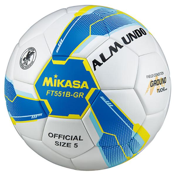 ALMUNDO 土用　ブルー×イエロー　【MIKASA|ミカサ】サッカーボール5号球ft551b-g...