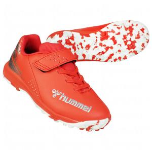 ジュニア プリアモーレ 6 α V TF Jr.　レッド×シルバー　【hummel|ヒュンメル】サッカージュニアトレーニングシューズhjs2135-2｜kemari87