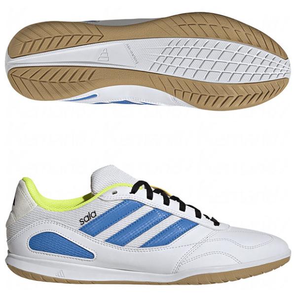 スーパーサラ 3　フットウェアホワイト×ルシッドレイブルー　【adidas|アディダス】フットサルシ...