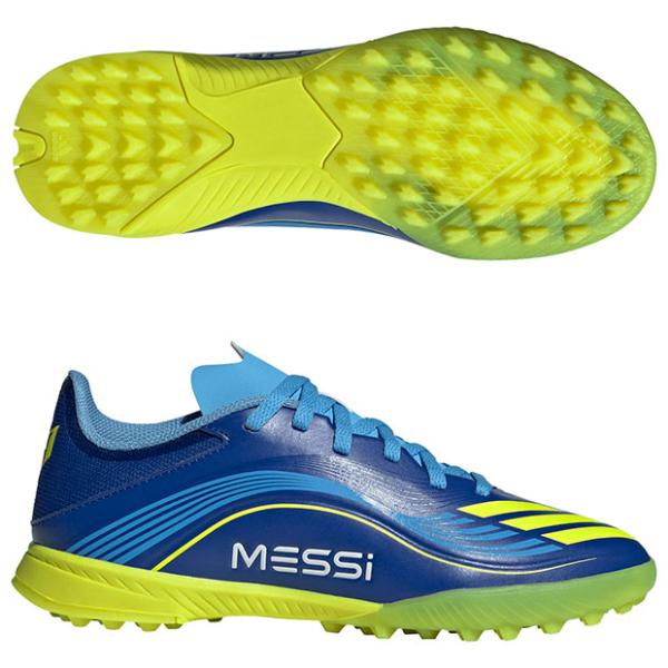 爆買!! ジュニア F50 LEAGUE TF MESSI　チームロイヤルブルー×ソーラーイエロー　...