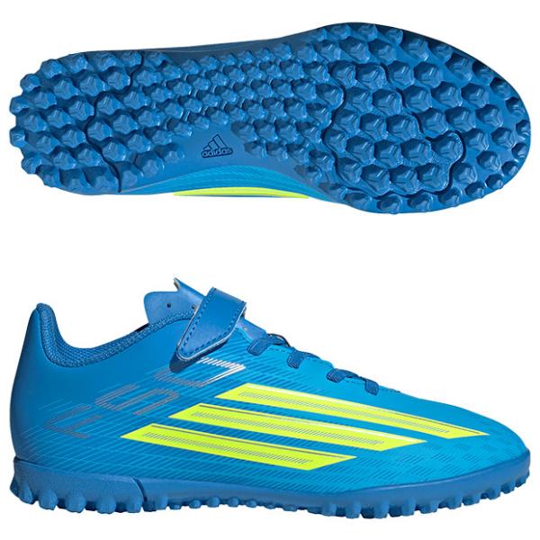 ジュニア F50 CLUB H&amp;L TF　ルシッドレイブルー×チームソーラーイエロー　【adidas...