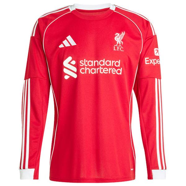 リバプール 25-26 ホーム 長袖レプリカユニフォーム　【adidas|アディダス】クラブチームレ...