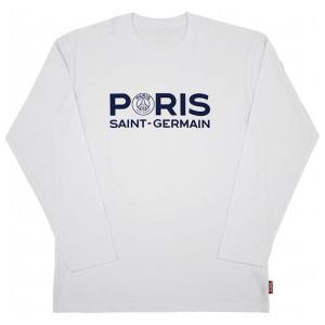 パリサンジェルマン 長袖Tシャツ　ホワイト　【Fanatics|ファナティクス】クラブチームウェアーlu03-ps-1f01-wht｜kemari87