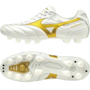 モレリア 2 JAPAN ショートタン　ホワイト×ゴールド　【MIZUNO|ミズノ】サッカースパイクp1ga200150｜kemari87