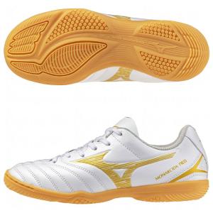 ジュニア モナルシーダ NEO 3 SELECT Jr IN　ホワイト×ゴールド　【MIZUNO|ミズノ】ジュニアフットサルシューズp1gg26255