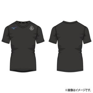 名古屋グランパス 移動用半袖Tシャツ　ブラック　【MIZUNO|ミズノ】クラブチームウェアーp2ja0y5209｜kemari87