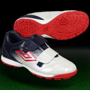 ジュニア アクセレイター BL JR WIDE　ホワイト×ネイビー　【UMBRO|アンブロ】サッカージュニアトレーニングシューズuts5606jwn｜kemari87