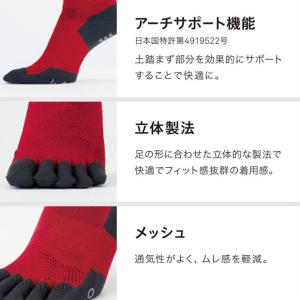 レーシングラン プロ 5本指ソックス M-Lサ...の詳細画像5