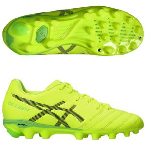 ジュニア DSライト JR GS　セーフティイエロー×ブラック　【asics|アシックス】サッカージュニアスパイク1104a046-750｜kemarifast