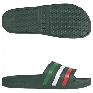 アディレッタ AQUA U　チームダークグリーン×フットウェアホワイト　【adidas|アディダス】サッカーフットサルサンダルhq2450