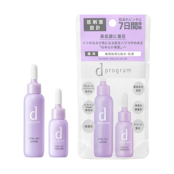 ｄプログラム 化粧水 乳液 トライアル バイタルアクトセットＭＢ ハリつや美肌 旅行用 無香料 敏感...